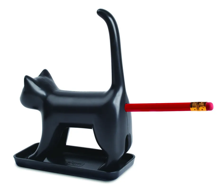 Winkee - Pencil sharpener - Sharp end Cat Black with sound - Black | Kundfavorit