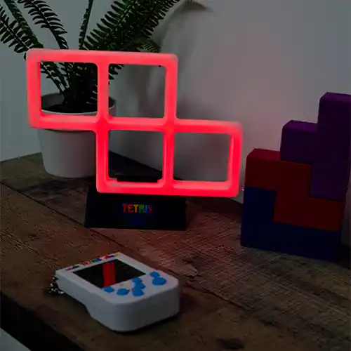 Kanonerbjudande - Tetris - Red Neon Light - Red - 21cm x 14cm