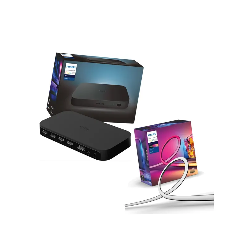 Philips Hue Gradient Lightstrip för TV 65" & HDMI Sync Box Gen 2 (8K) – Paket - Fabrikspris