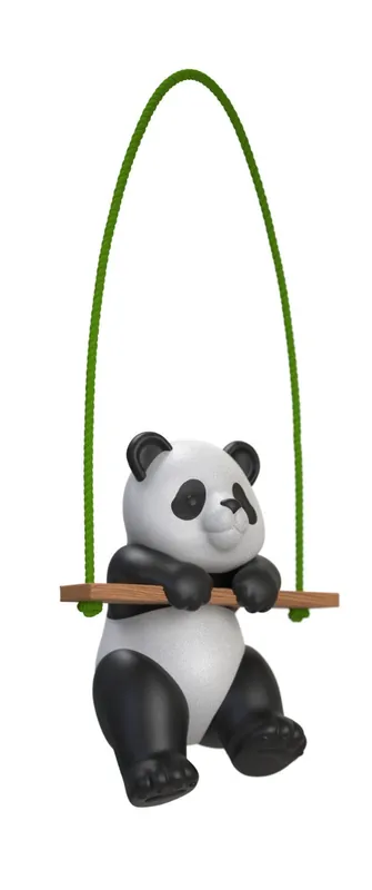 Winkee - Car Friends Panda - Classic Black and White - 10 cm x 8 cm x 5 cm | Finns tillgänglig