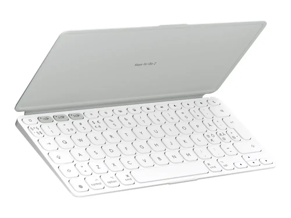 Kanonpris | Logitech - Keys-To-Go 2 - Pale Grey - Pan - Nordic