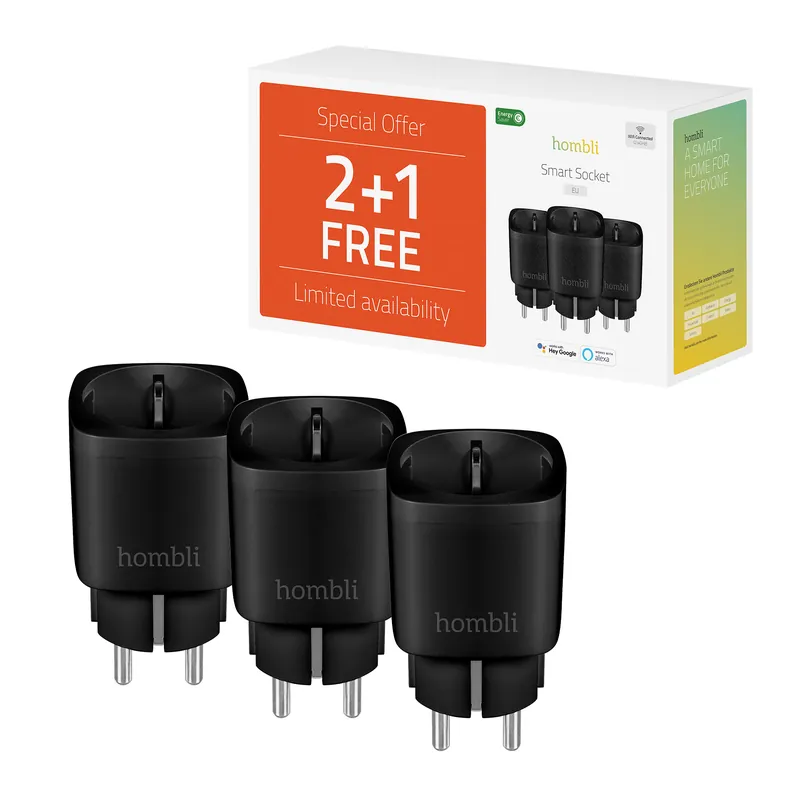 Toppkvalitet - Hombli - Smart Plug (EU) Promo Pack 2+1