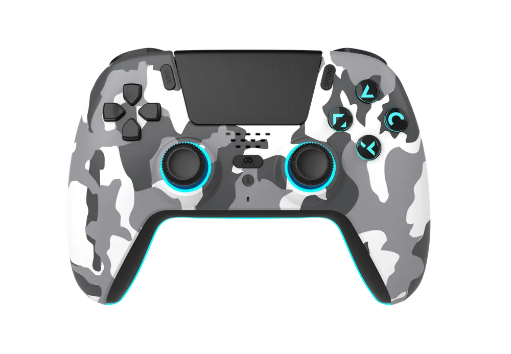 Nytt lägre pris | Freaks And Geeks - Wireless Bluetooth Controller for PS5- LED - White Camo
