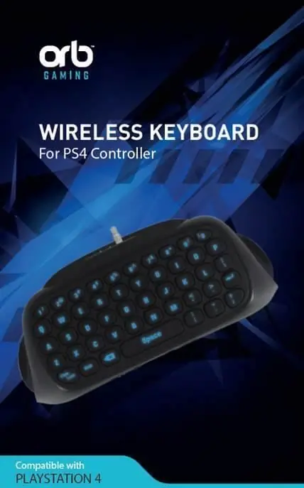 Lågt pris - Playstation 4 Controller Keyboard Blue Blacklit