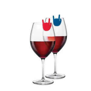 Försäljningssuccé | Winkee - Drinks Markers - Rock Hand Glass Marker - Set of 8