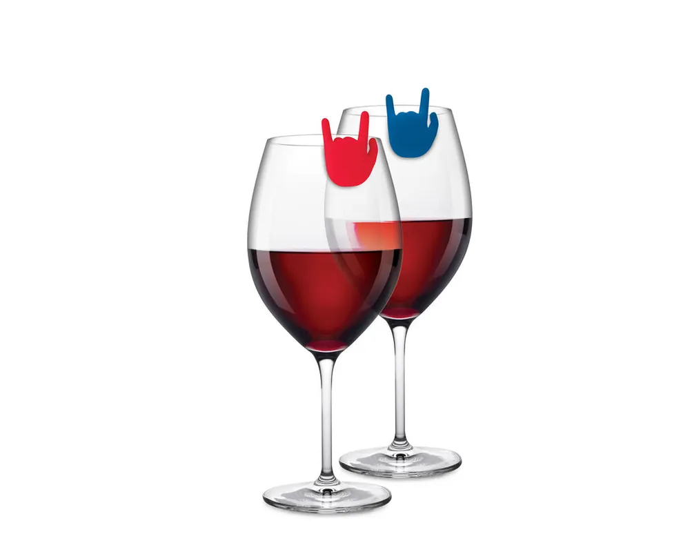 Försäljningssuccé | Winkee - Drinks Markers - Rock Hand Glass Marker - Set of 8