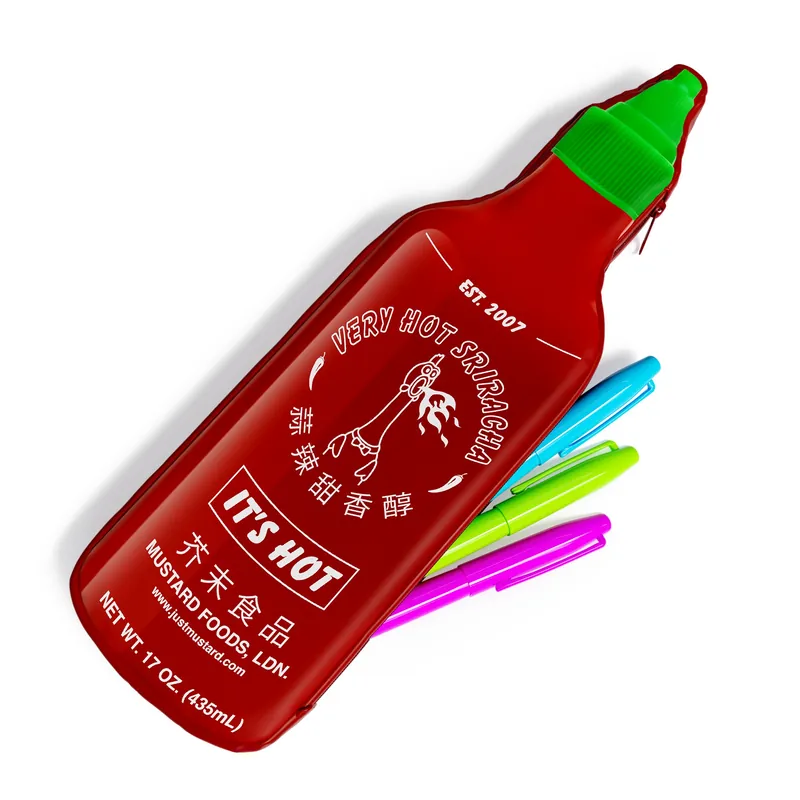 Mycket efterfrågad | Mustard - Sriracha Pencil Case - Red - 8 inches height x 3 inches diameter