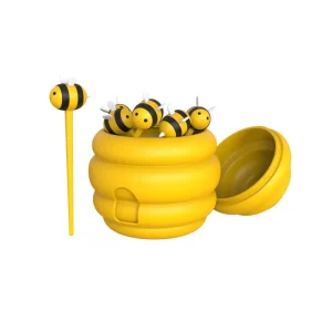 Winkee - Food Sticks with Container - Bee Food Pick Set & Bee Hive Container | Snart slut