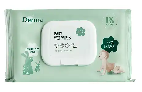 Köp online | Derma - Baby Wet Wipes 64 pcs