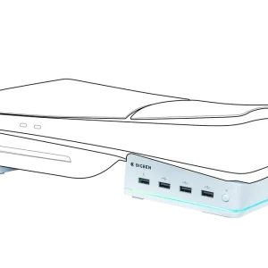 Nacon Horizontal Hub Station RGB/USB Hub, White PS5 Slim | Kanonerbjudande