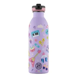 Mycket efterfrågad | 24Bottles - Urban Bottle - Music Friends - Lilla - 500 ml