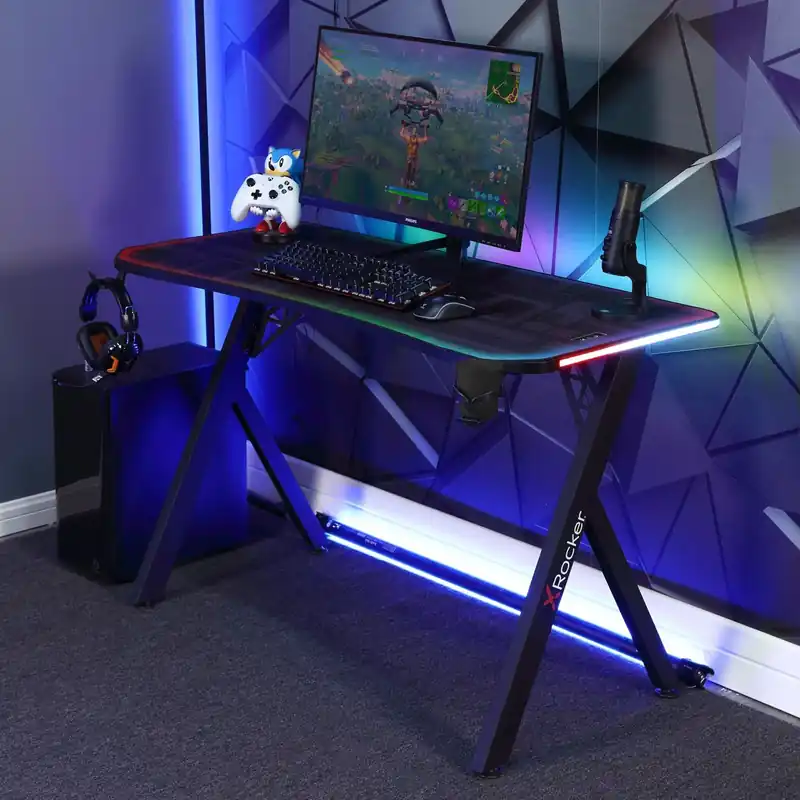X-Rocker - Lumio Gaming Desk With Rgb Neo Motion + | Spara mer