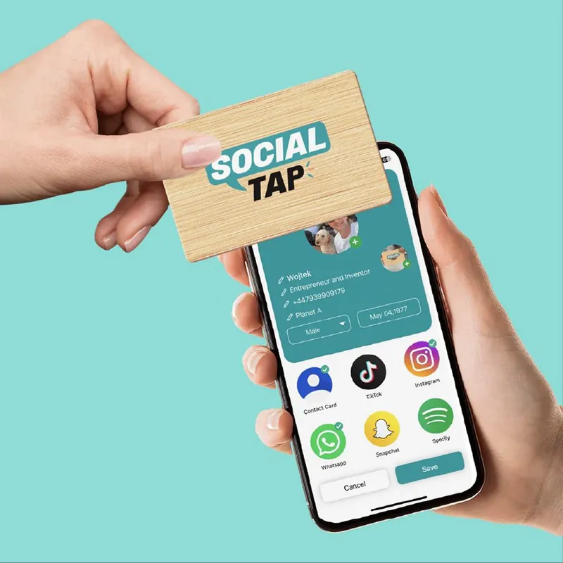 Mikamax - Social Taps - Bamboo Card - Spara mer