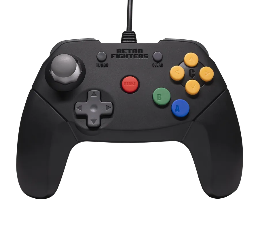 Kanonpris | Retro-Fighters - Brawler64 Wired Controller - Black