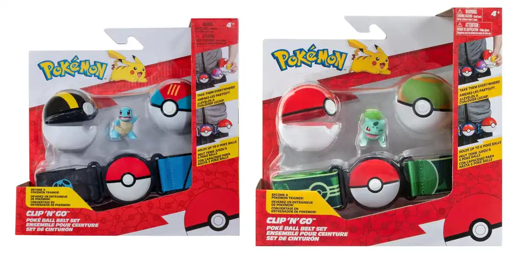 Spara mer | Pokémon - Clip N Go Belt Set Squirtle or Bulbasaur