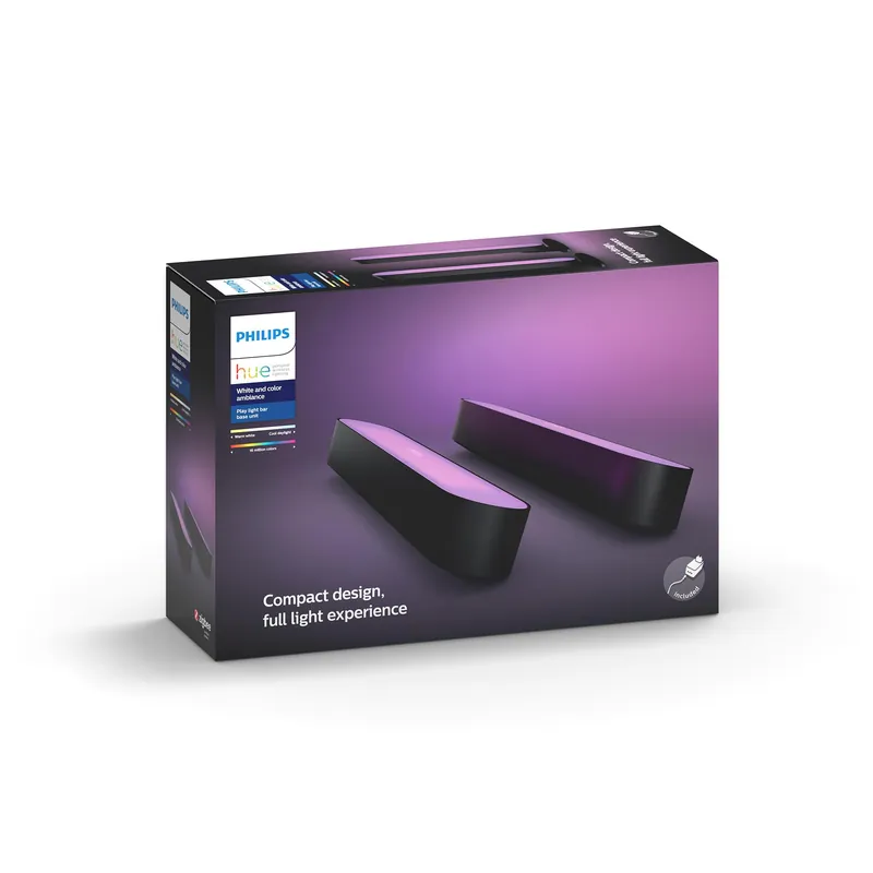 Lågt pris | Philips Hue - Play Light Bar 2-pack Svart - Vit & Färg Ambiance