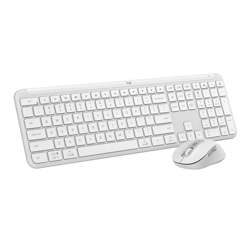 Missa inte erbjudandet - Logitech - Signature Slim Wireless Keyboard and Mouse Combo MK950 Off-White NORDIC