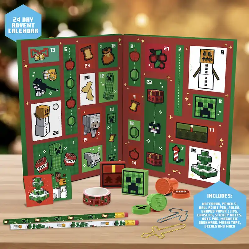 Finns att beställa - Minecraft Stationery 24 Days Advent Calendar