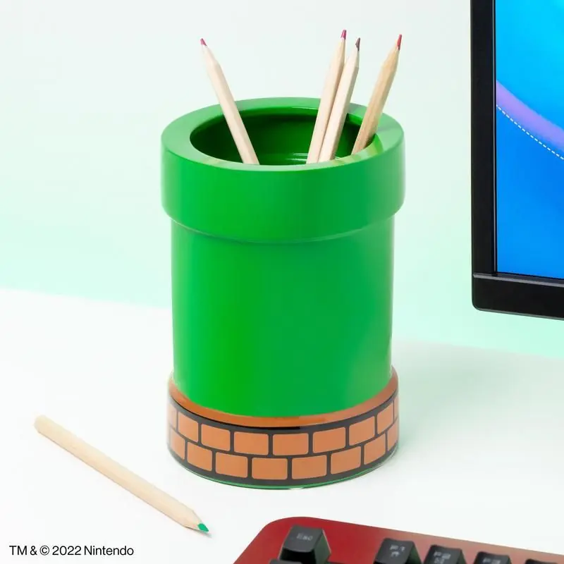 Super Mario Pipe Plant and Pen Pot | Fyndpris