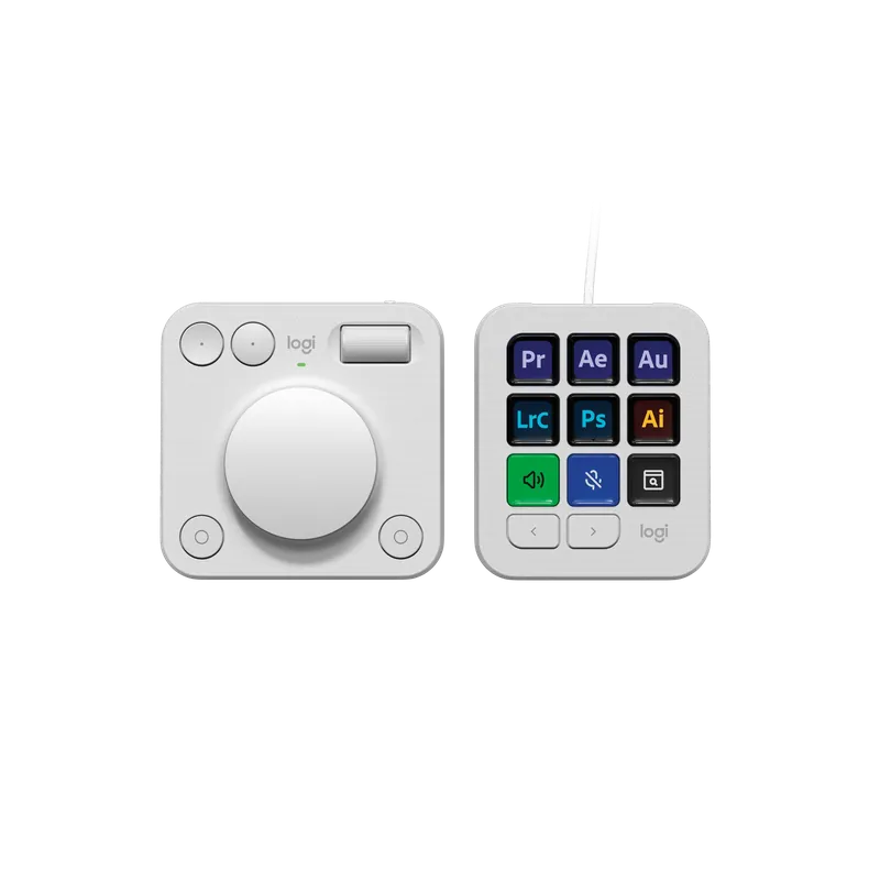 Logitech - MX Creative Console - Pale Grey | Outlet
