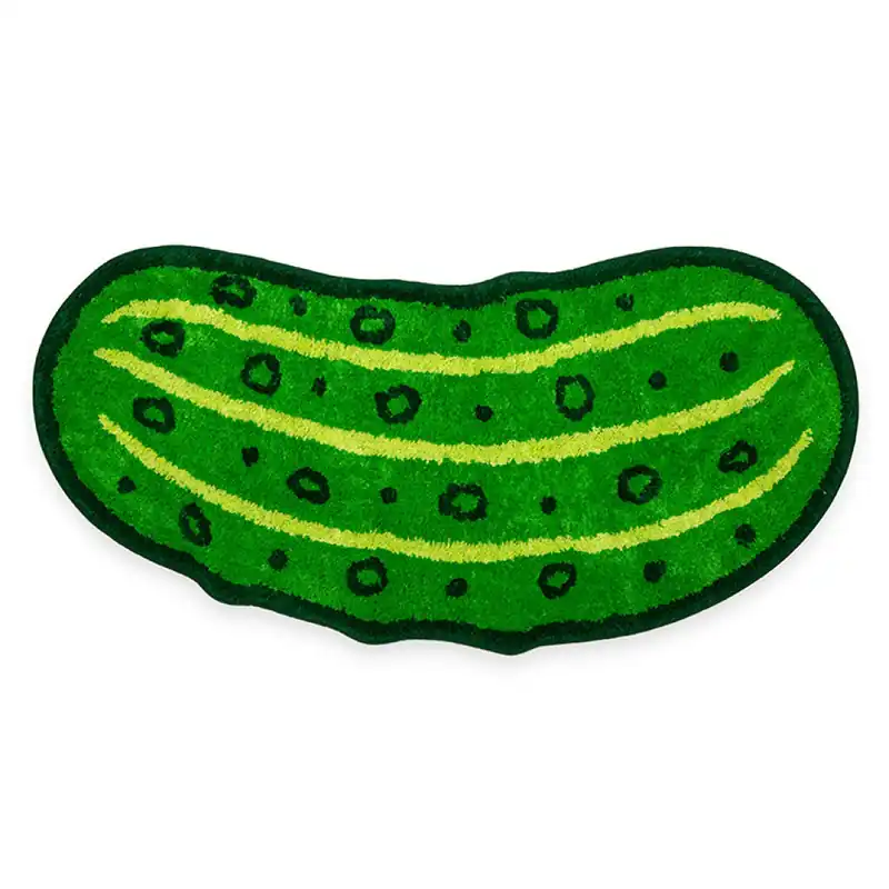 Kikkerland - Pickle Bath Rug - Green - 17" x 34" x 0.25" - Smidig beställning