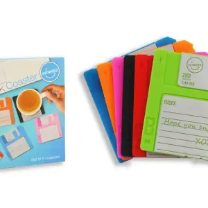 Winkee - Coaster - Floppy Disc - Six Different Colours - Outlet