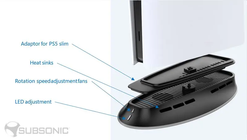 Subsonic Cooling Led Stand - PS5/PS5 Slim - Skynda dig