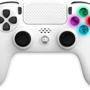 Trygg betalning - Freaks And Geeks - Wireless Controller for PS4 with 3,5mm jack slot - LED - White