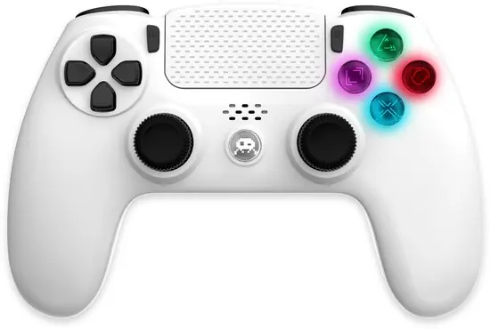 Trygg betalning - Freaks And Geeks - Wireless Controller for PS4 with 3,5mm jack slot - LED - White