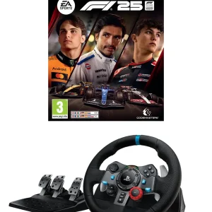 Logitech - G29 Driving Force Racing Wheel + F1 25 - PS5 Racingpaket Bundle - I lager