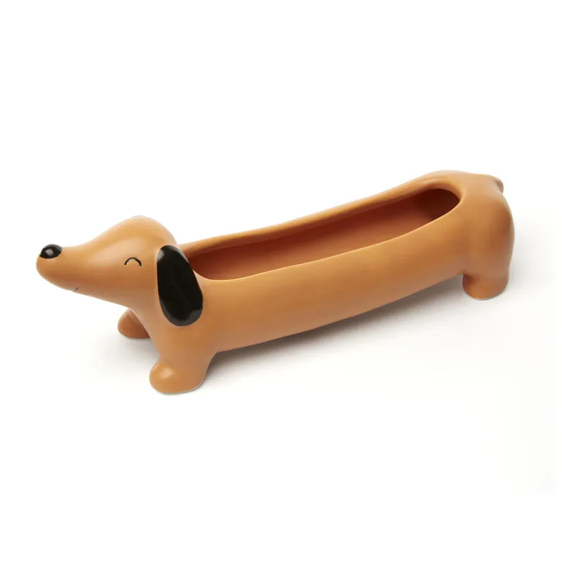 Mycket uppskattad - Kikkerland - Daisy The Dachshund Planter (PL17)