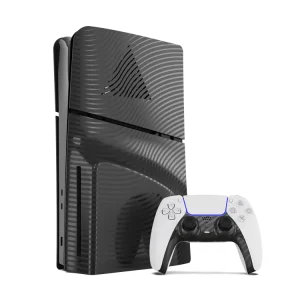 Favorit - Maxx Tech PS5 Slim Faceplates + Controller Faceplates - Black Wave