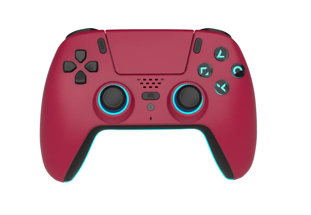 Topprodukt - Freaks And Geeks - Wireless Bluetooth Controller for PS5- LED - Cherry Red