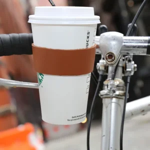 Dagens deal - Kikkerland - Leather Bike Cup Holder (BB48)
