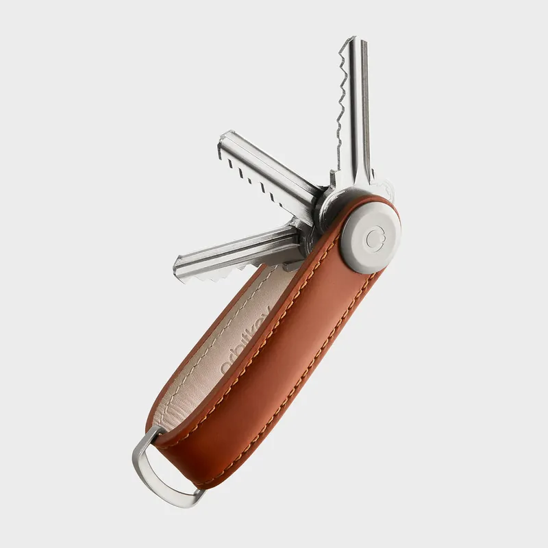Försäljningssuccé - Orbitkey - Leather Key Organiser - Cognac/Tan