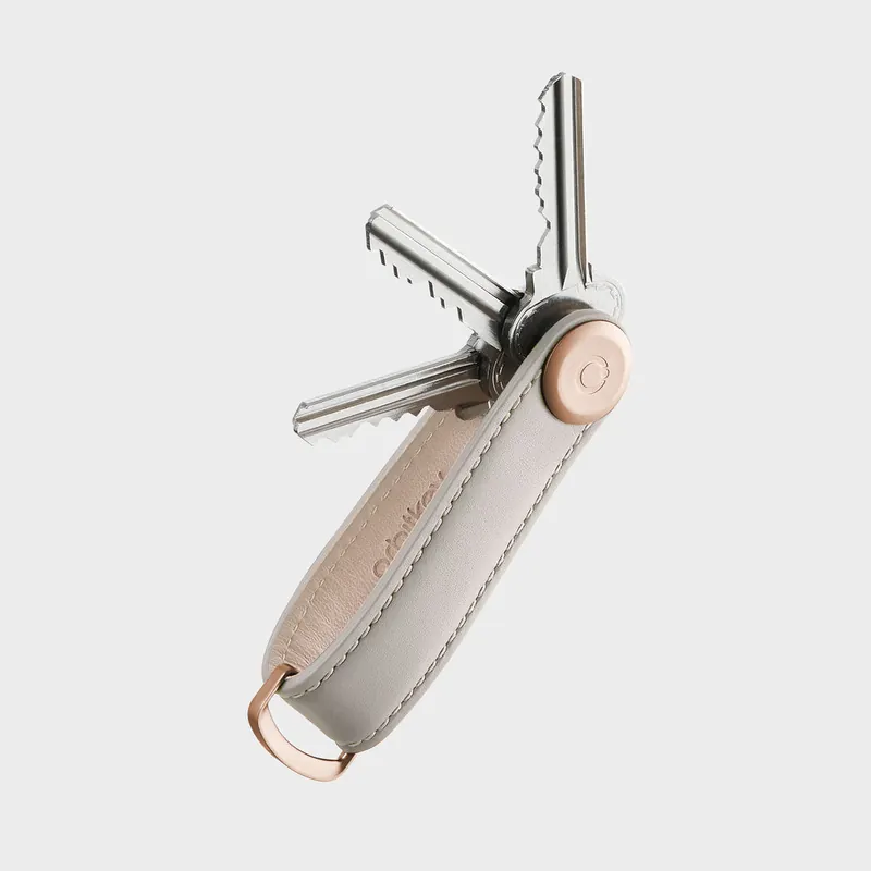 Bra pris - Orbitkey - Leather Key Organiser - Stone/Grey