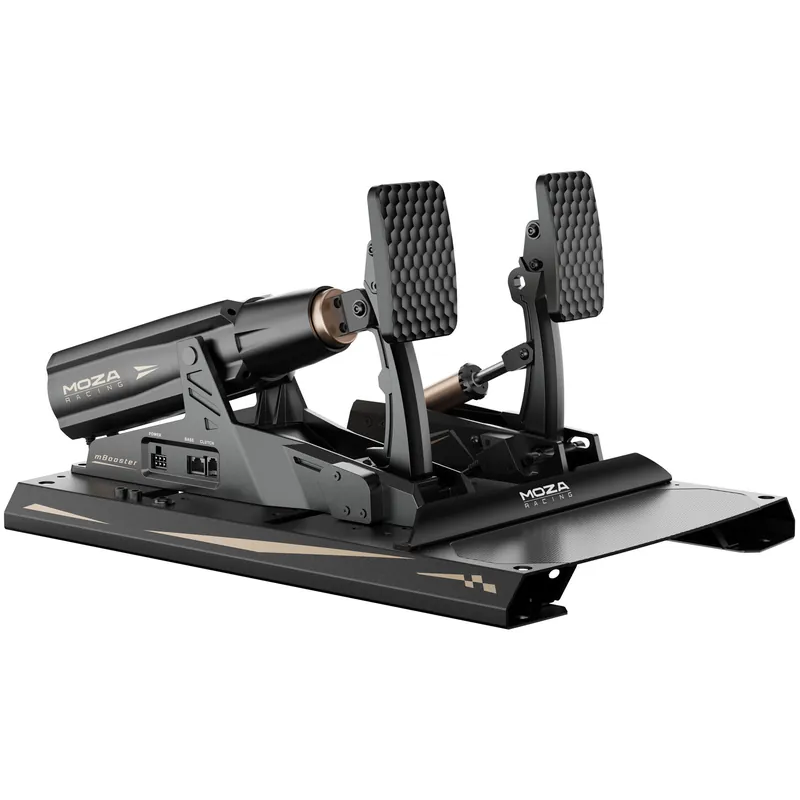 Expressleverans | MOZA - mBooster Active Pedal Bundle - Dynamic Force Feedback + CRP2 Throttle - Black