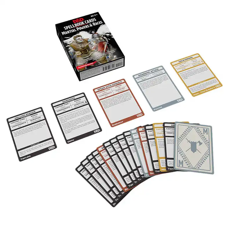 Skaffa nu | D&D Spellbook Cards Martial Powers & Races Deck (61 kort)