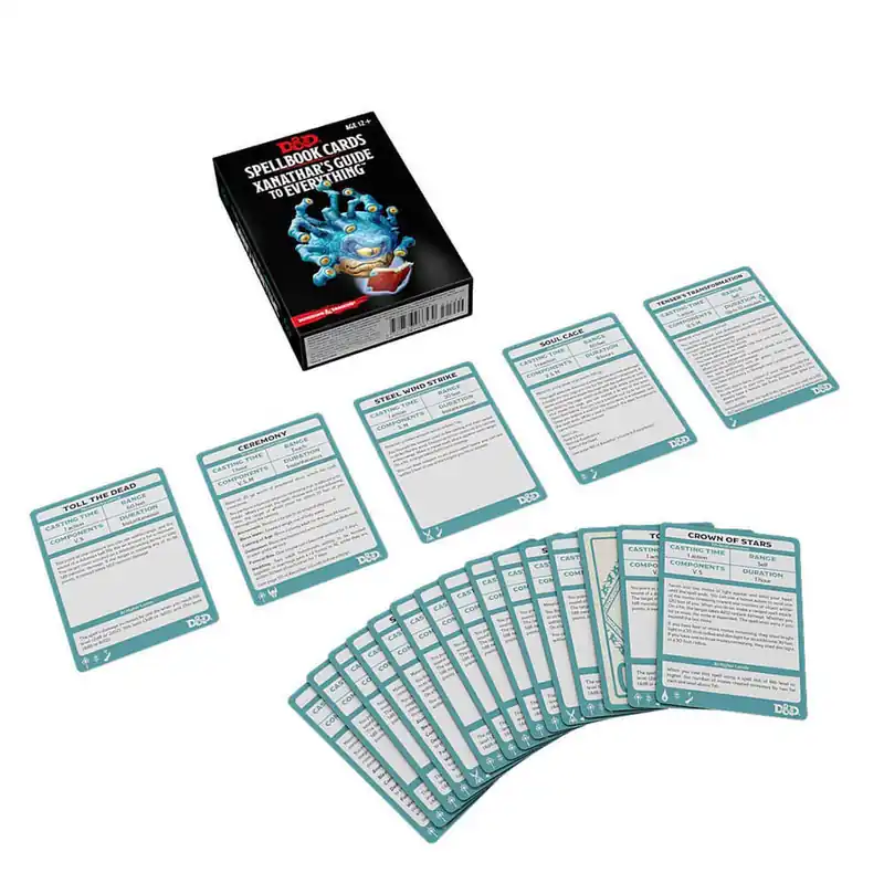 D&D Spellbook Cards Xanathars Deck 2018 Edition (95 kort) | Begränsat lager