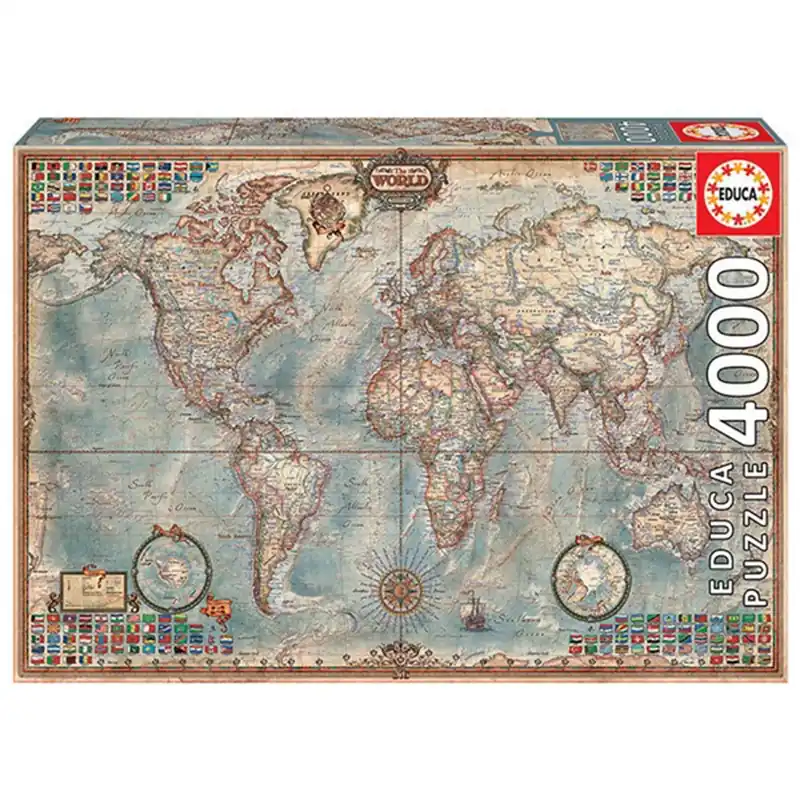 Populär | Educa The World Executive Map Puzzle Collection 4000pcs
