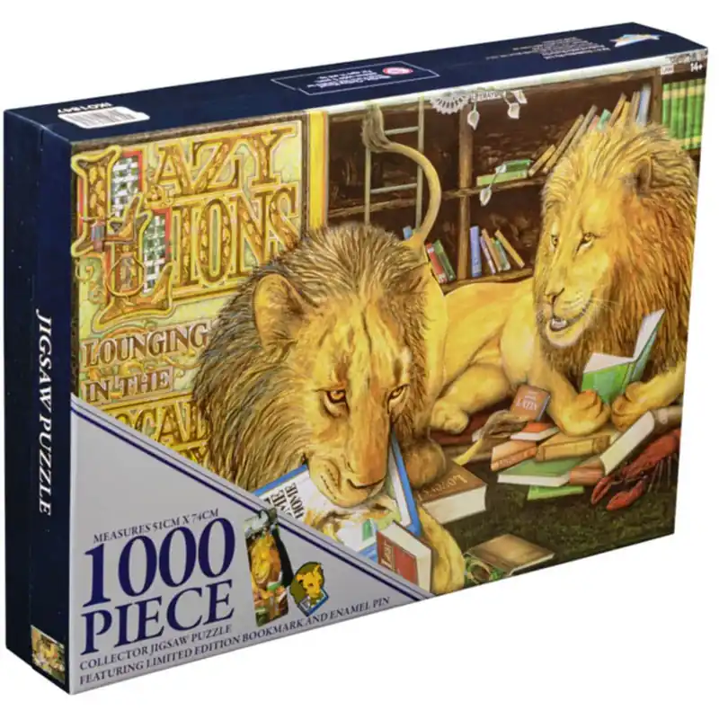 Kampanjen går snart ut | Animalia Lazy Lions 1000 stycke Collector Jigsaw Puzzle