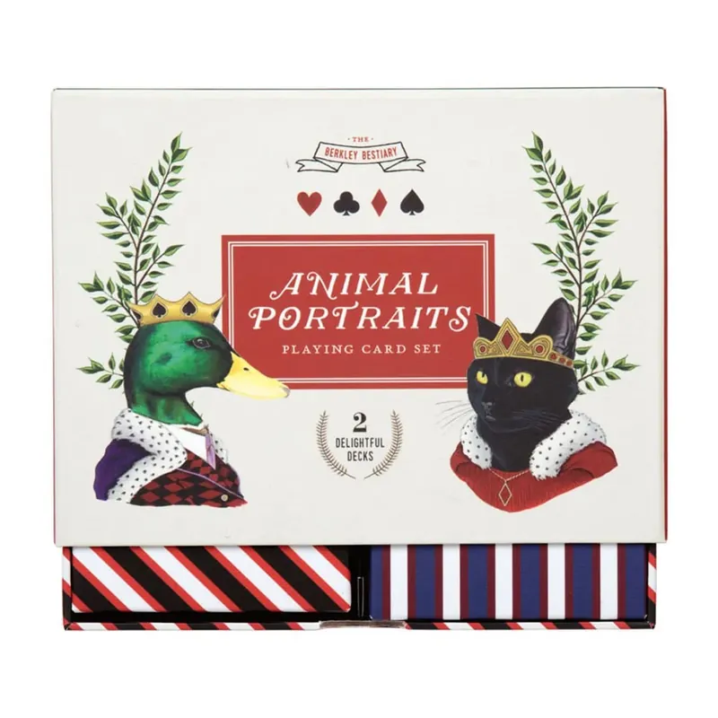 Spara mer | Berkley Bestiary Animal Portraits Playing Card Set