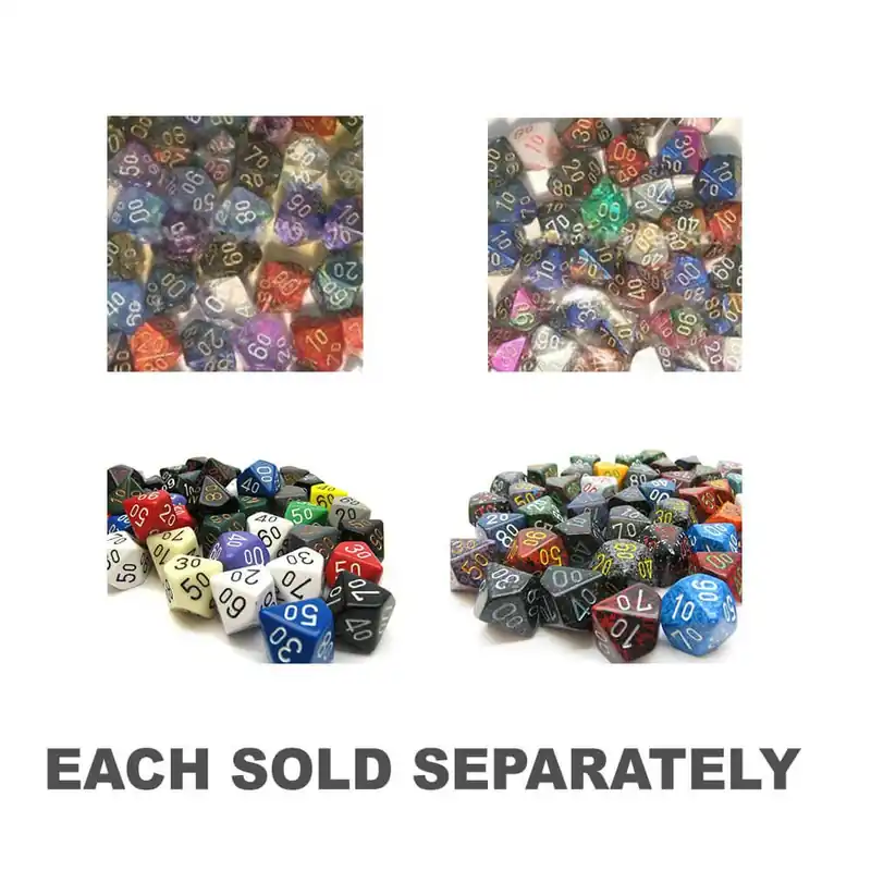 D10 TENS DICE BORDED LOOK POLY (50 DICE) - Spara mer