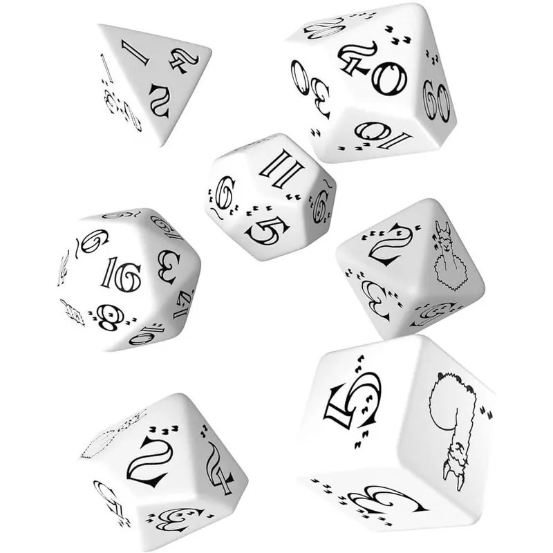 Bright Llama Dice Set (White & Black) | Slutrea