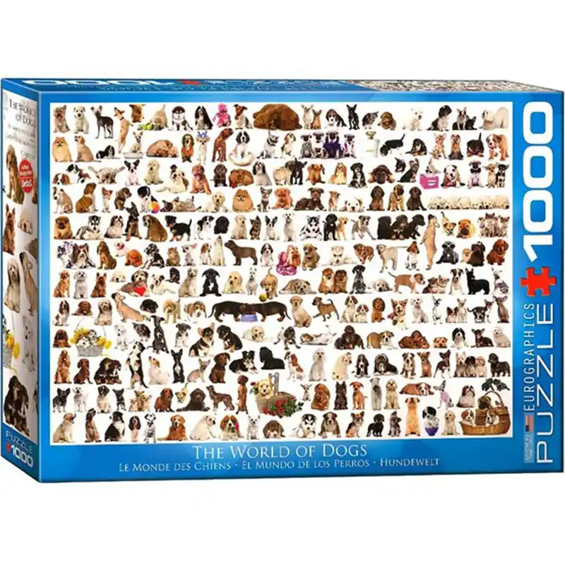 Eurographics World of Dogs Jigsaw Puzzle 1000pcs - Så länge lagret räcker