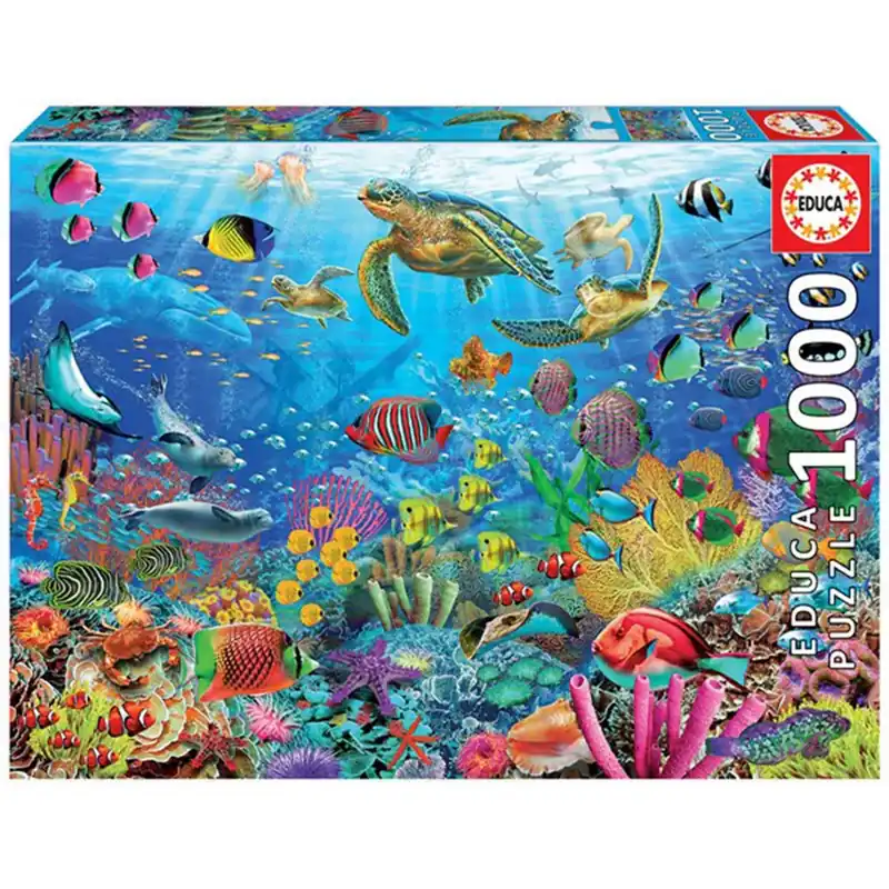 Erbjudandet går snart ut | Educa Tropical Fantasy Turtles Jigsaw Puzzle 1000pcs