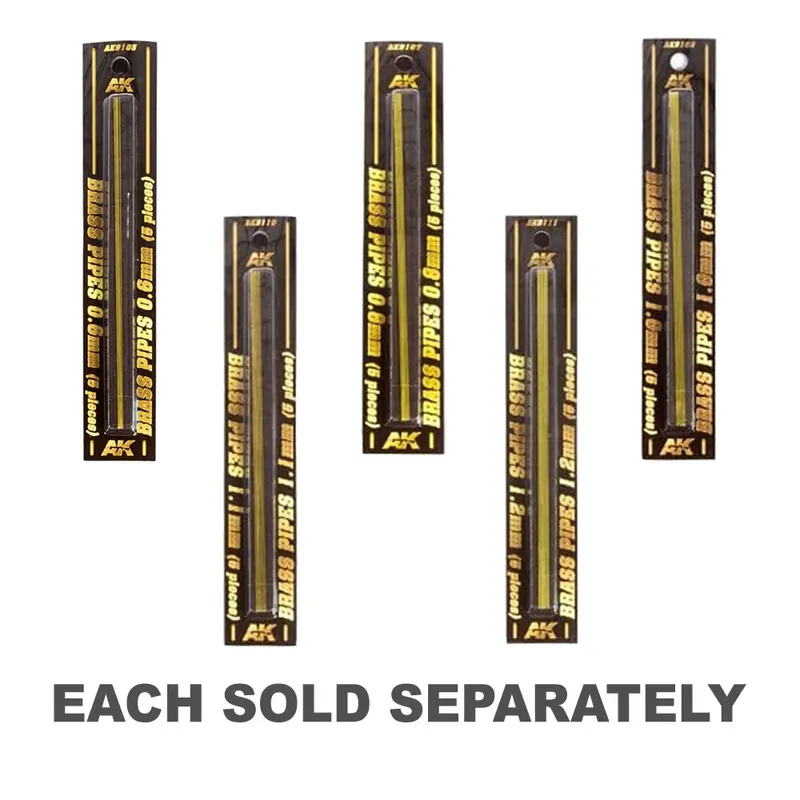 AK Interactive Brass Pipe Modeling Kits 5st | Kan beställas