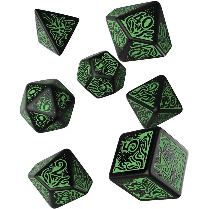 Köp online | Q Workshop Coc 7th Edition Black & Green Dice Set av 7
