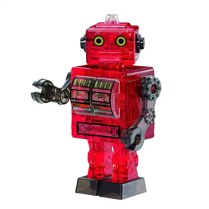 3D Crystal Jigsaw Puzzle Tin Robot Figure (Red) | Väl omtyckt