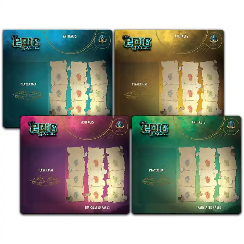 Skynda dig | Tiny Epic Cthulhu 4 Pack Player Mats Retail Packed